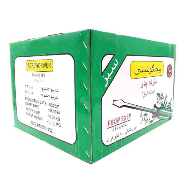 چای زرین باروتی پیچ گوشتی سبز444 فله 10کیلویی آی گراش (2)