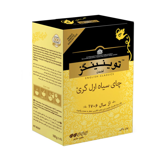 چای سیاه توینینگز ارل گری مقدار 100 گرم-آی-گراش