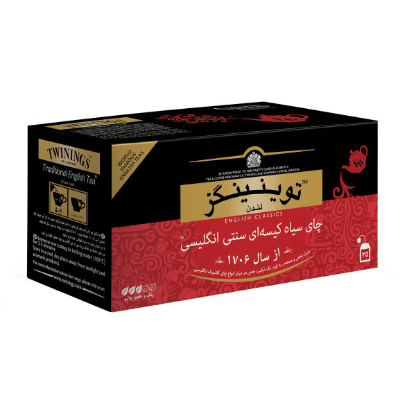چای سیاه کیسه ای تویینینگز سنتی انگلیسی بسته 25 عددی-آی-گراش